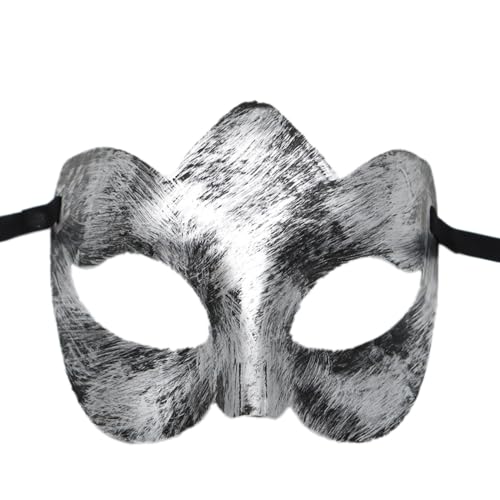 Anevous 1 Stück Venezianische Maske Herren Damen, Party Maskerade Masken Venezianischen Mask Vintage Augenmaske für Halloween Kostüm Cosplay Abschlussball Karneval, Zubehör,Silber F von Anevous