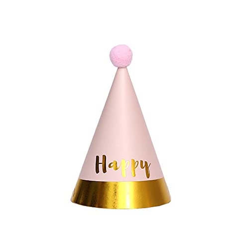 Anevous 12 Stück Party Deko Partyhüte, Geburtstag Partyhüte Set, Party Kegel Hüte zum Geburtstag, Geburtstag Krone Kopfschmuck für Familienfeiern Accessories Foto Requisiten Deko,Rosa E von Anevous