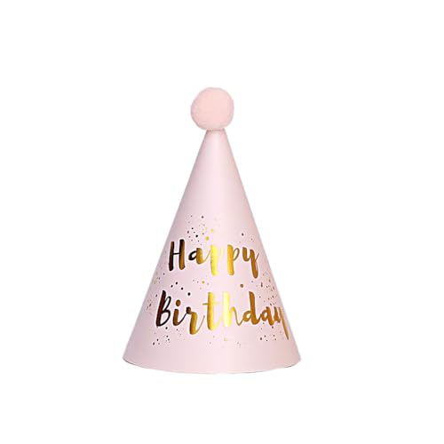 Anevous 12 Stück Party Deko Partyhüte, Geburtstag Partyhüte Set, Party Kegel Hüte zum Geburtstag, Geburtstag Krone Kopfschmuck für Familienfeiern Accessories Foto Requisiten Deko,Rosa von Anevous