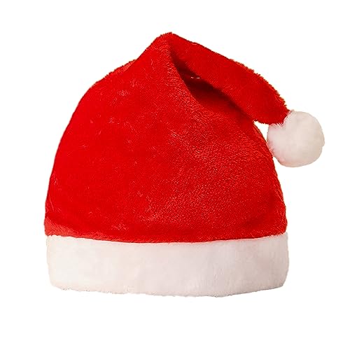 Anevous Weihnachtsmütze für Erwachsene und Kinder, Rote Santa Hat Nikolausmütze Mütze Cartoon Weihnachten Mütze für Weihnacht Partys Weihnachtsdekoration, Unisex,Stil I von Anevous