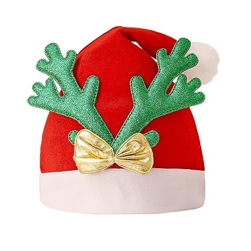 Anevous Weihnachtsmütze für Erwachsene und Kinder, Rote Santa Hat Nikolausmütze Mütze Cartoon Weihnachten Mütze für Weihnacht Partys Weihnachtsdekoration, Unisex,Stil K von Anevous