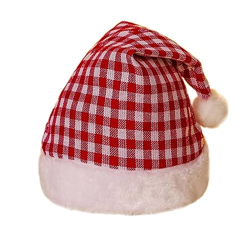 Anevous Weihnachtsmütze für Erwachsene und Kinder, Rote Santa Hat Nikolausmütze Mütze Cartoon Weihnachten Mütze für Weihnacht Partys Weihnachtsdekoration, Unisex,Stil T von Anevous