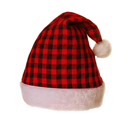 Anevous Weihnachtsmütze für Erwachsene und Kinder, Rote Santa Hat Nikolausmütze Mütze Cartoon Weihnachten Mütze für Weihnacht Partys Weihnachtsdekoration, Unisex,Stil U von Anevous