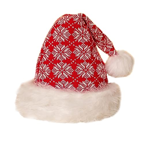 Anevous Weihnachtsmütze für Erwachsene und Kinder, Rote Santa Hat Nikolausmütze Mütze Cartoon Weihnachten Mütze für Weihnacht Partys Weihnachtsdekoration, Unisex,Stil V von Anevous