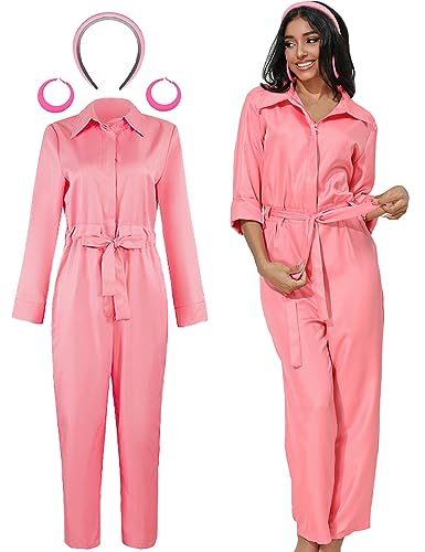 Angelaicos Damen Jumpsuit Kostüm 70er 80er Jahre Disco Party Outfits Cosplay Onesie (X-Large) von Angelaicos