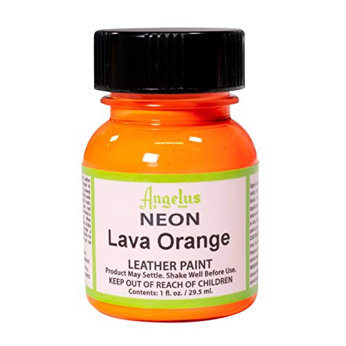 Angelus Acryl Lederfarbe Neon Lava Orange 29,5ml von Angelus