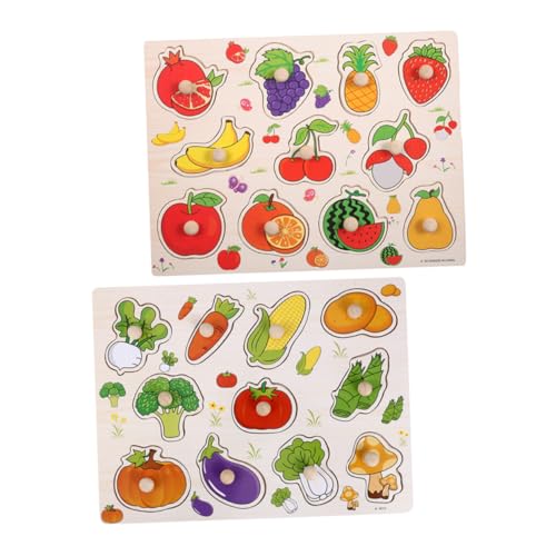 Angoily 2stücke Holz-Puzzle-brettspiel Für Kleinkinder Obst Und Gemüse-zuordnungspuzzle Montessori-lernspielzeug Sensorisches Puzzlespielzeug Aus Holz Pädagogisches Kinderspielzeug Angoily 2stücke Holz-Puzzle-brettspiel Für Kleinkinder Obst Und Gemüse-zuordnungspuzzle Montessori-lernspielzeug Sensorisches Puzzlespielzeug Aus Holz Pädagogisches Kinderspielzeug von Angoily