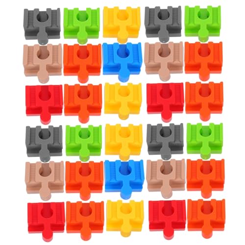 Angoily 28 Stück Holz-schienenverbinder für Holzbahn Langlebig Farbenfroh Präzise Kompatibel mit Gängigen Holzeisenbahn-systemen Einfache Montage Erweiterungsspielzeug Angoily 28 Stück Holz-schienenverbinder für Holzbahn Langlebig Farbenfroh Präzise Kompatibel mit Gängigen Holzeisenbahn-systemen Einfache Montage Erweiterungsspielzeug von Angoily