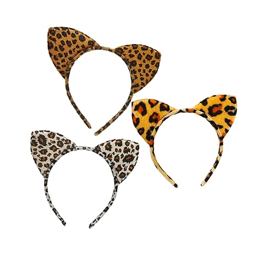 Angoily 3St halloween accessoires halloween zubehör geschenke für mädels haarschmucken haircharm mädchengeschenke kuscheltier Leopardenmuster Stirnband Kopfbedeckung von Angoily