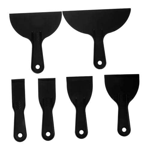 Angoily 6St Spachtelmesser-Set Tapetenschaber DIY-Schneidwerkzeug Malerwerkzeugset Tapetenentfernungswerkzeug praktisches Werkzeug zum Reinigen von Tapeten Handwerkszeug Plastik Black von Angoily