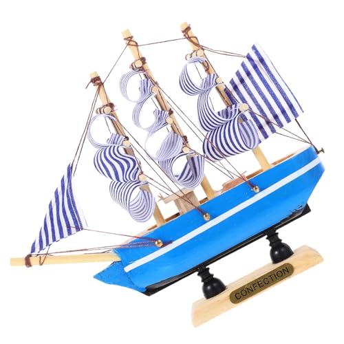 Angoily Desserttisch Segelbootmodell aus Holz nautisch tortendeko einschulung Wohnkultur holz segelboot dekor Kuchendekoration das Mittelmeer Dekorationen Ornamente schmücken von Angoily