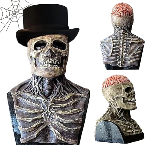 Aniepaa Halloween Maske Schädel Maske, Schädeldecke und Vollkopf 3D Skelett Maske für Cosplay Halloween von Aniepaa