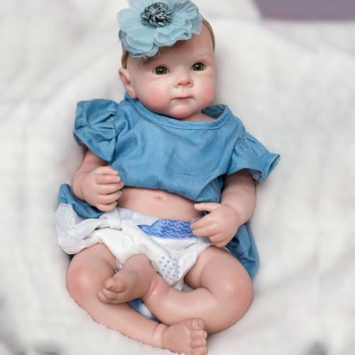 Aniiyy Reborn Babypuppe aus Silikon, 45,7 cm, solides Silikon, lebensechte Babypuppe, erste Puppe für Mädchen von Aniiyy