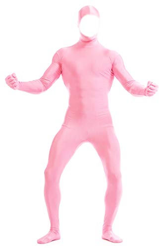 Aniler Herren und Damen Spandex Open Face Ganzkörper-Kostüm Zentai Kostüm Bodysuit (M, Rosa) von Aniler