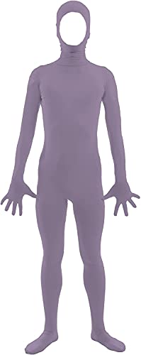 Aniler Herren und Damen Spandex Open Face Ganzkörper Zentai Kostüm Bodysuit (L, Grau) von Aniler