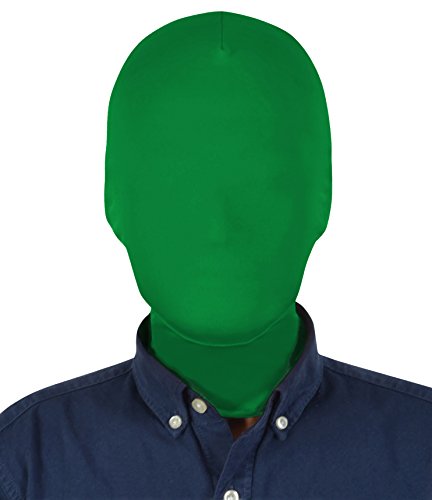 Aniler Unisex Vollgesichtsabdeckung Halloween Kostüm Cosplay Zentai Hood Maske (Einheitsgröße, grün) von Aniler