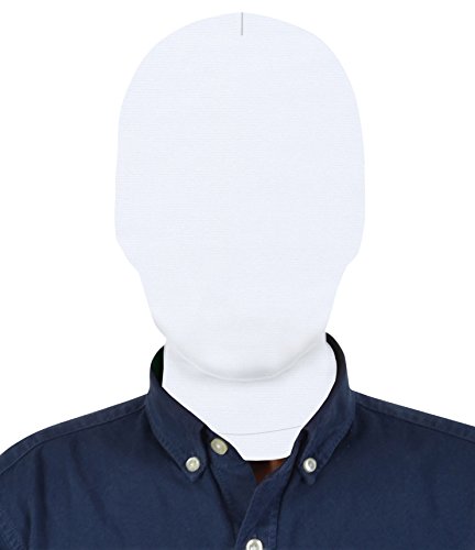 Aniler Unisex Vollgesichtsabdeckung Halloween Kostüm Cosplay Zentai Kapuzenmaske (Einheitsgröße, weiß) von Aniler