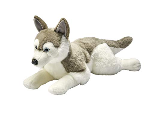 Anima - Husky liegend, 60 cm, Plüsch, 7045, Grau von Anima