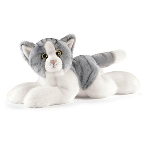 Anima Plüschtier Katze, grau/weiß, liegend, 30 cm von Anima