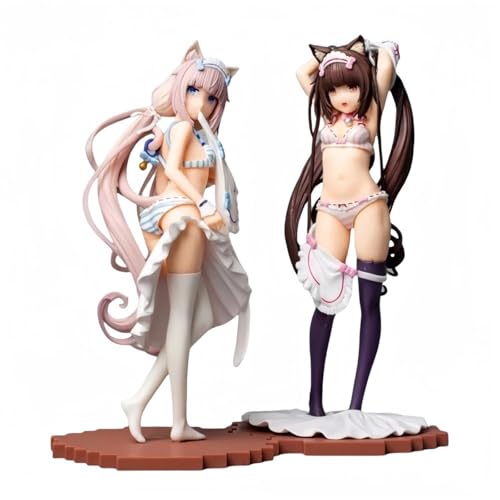 Ecchi Anime Figur Vanille/Schokolade 1/7 Actionfiguren Comic Charakter Modell Anime Peripheriegeräte Sammlungen Geschenk for Fans 24cm/9.4in(2pieces) von AnimaFg