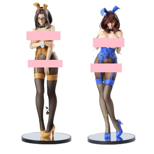 Ecchi Anime-Figuren, Hentai-Figur, Hasenmädchen, Nsfw-Figur, süße Mädchen, Anime-Mädchen-Sammlung, Figur, Spielzeug, Cartoon-Sammlung, 41 cm (weiche Brust, mit Sockel)(2PCS) von AnimaFg