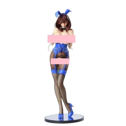 Ecchi Anime-Figuren, Hentai-Figur, Hasenmädchen, Nsfw-Figur, süße Mädchen, Anime-Mädchen-Sammlung, Figur, Spielzeug, Cartoon-Sammlung, 41 cm (weiche Brust, mit Sockel)(Blue) von AnimaFg