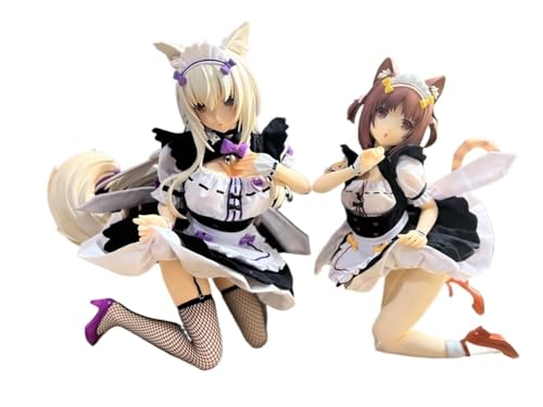 Ecchi Anime-Figuren, Hentai-Figur, Katzenschwestern, Nsfw-Figur, süße Mädchen, Anime-Mädchen-Sammlung, Figur, Spielzeug, Cartoon-Kollektion, 33 cm (weiche Brust)(2PCS) von AnimaFg