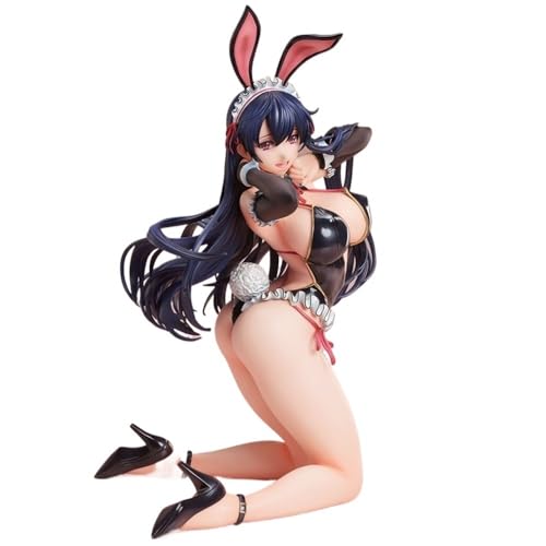 Ecchi Anime Figuren Hentai Figur Schwarze Strümpfe Bunny Girl NSFW Figur Süße Mädchen Anime Girl Sammlung Figur Spielzeug Cartoon Sammlung 33cm/13in (Kniende Position)(Software) von AnimaFg