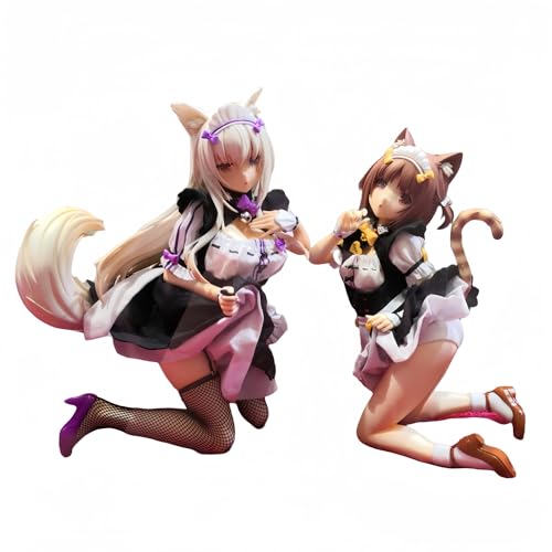 Ecchi Anime Figuren Hentai Figur Sweet Sisters Coconut & Red Bean Nsfw Figur Süße Mädchen Anime Girl Sammlung Figur Spielzeug Cartoon Sammlung 28,5 cm/11 Zoll (Kniende Position)(2 Pieces of Software) von AnimaFg