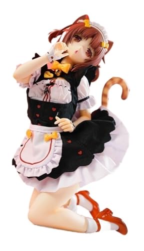 Ecchi Anime Figuren Hentai Figur Sweet Sisters Coconut & Red Bean Nsfw Figur Süße Mädchen Anime Girl Sammlung Figur Spielzeug Cartoon Sammlung 28,5 cm/11 Zoll (Kniende Position)(Maid red bean hardware von AnimaFg