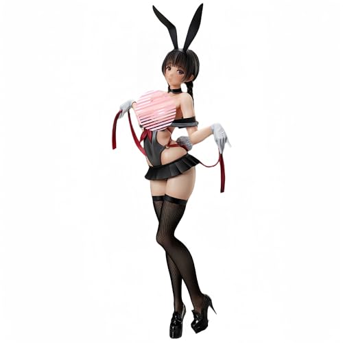 Ecchi Anime Figuren Hentai Figur Zopf Hasenmädchen NSFW Figur Süße Mädchen Anime Mädchen Sammlung Figur Spielzeug Cartoon Sammlung 17,7 Zoll(Soft Breast Version) von AnimaFg