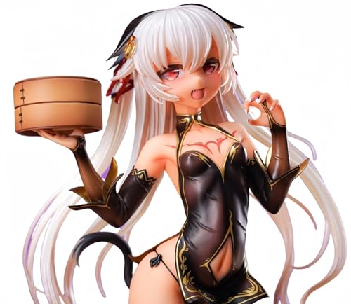 Ecchi-Figur, Perverslingsfigur, Cheongsam-Bun-Girl, Actionfigur, Heimdekorations-Sammelfigur, Anime-Figur, Mädchen-Sammelpuppe mit Abnehmbarer Kleidung, 20 cm (weiche Version) (mit Sockel) von AnimaFg