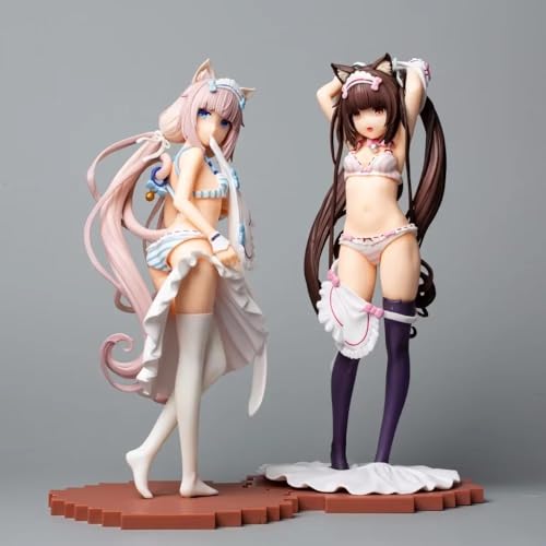 Ecchi Figur Anime Girl Figur,Waifu Figur,Hentaii Figur,Dekoration OrnamenteNime Collection Puppe Geschenk Modell Spielzeug 25cm/10Zoll(mit Sockel)(2pcs) von AnimaFg