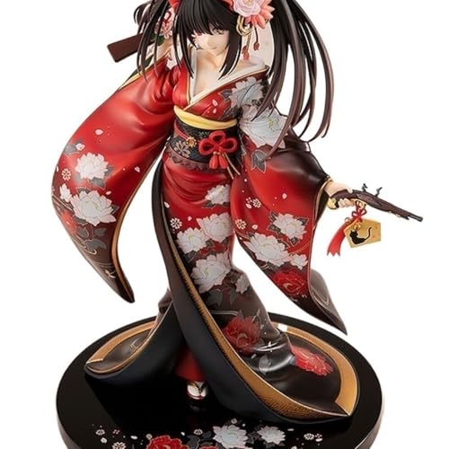 Ecchi-Figur Kimono Tokisaki Kurumi, bemalte Figur, Modell, Spielzeugmodell, Geschenk for Erwachsene, Anime-Kollektion, 23 cm (mit Sockel) von AnimaFg