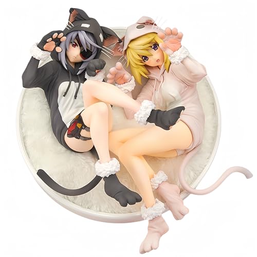 Ecchi Figur Nsfw LavraandCharlotte (Katzenohr-Pyjama-Version) Anime-Mädchen-Figur Hentaii-Figur Anime-Figur Mädchen 18+ Unzensierte Sammlung Geschenkmodell Spielzeug 21 cm/8,3 Zoll(2pcs) von AnimaFg