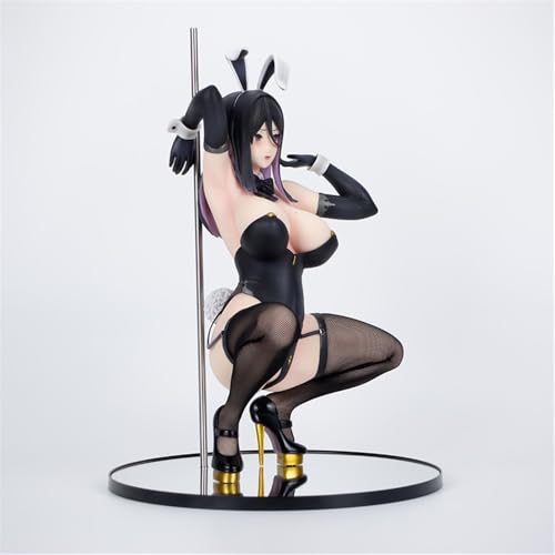 Ecchi Figures Perverted Figures Black Silk Steel Pipe Bunny Girl Action Figures Home Decor Collectible Figures Anime Figure Girls Collectible Dolls Removable Clothes 35cm/13.8inch (With Base)(Hardware von AnimaFg