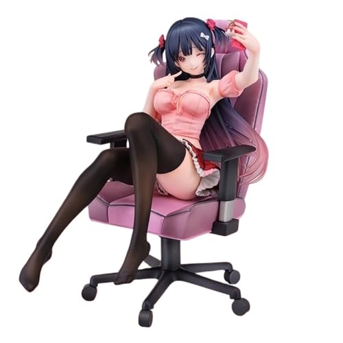 Ecchi-Puppen, Hentai-Puppen, Anime-Puppen, Action-Puppen, süße Puppen, dekorative Modelle, Cartoon-Spielzeugpuppen, Anime-Girl-Kollektion, Serie, ab 14 Jahren, 22 cm (inkl. Stuhl) von AnimaFg