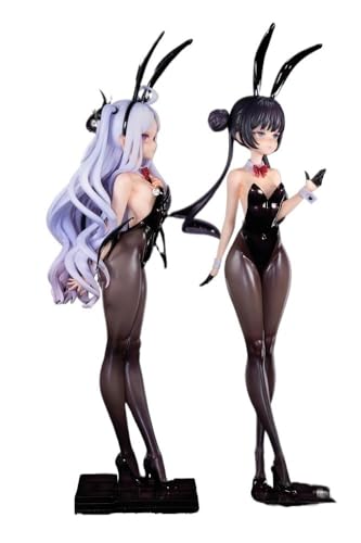 Nsfw Ecchi-Figur, Hentai-Figur, Lange Beine, Schwarze Seide, Hasenmädchen, Anime-Mädchenfigur, niedliche Puppendekoration, Modell, Cartoon-Anime-Mädchen-Kollektion, 30 cm(2pcs) von AnimaFg