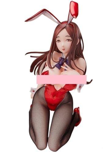 Nsfw Figur Ecchi Figur Anime Figur 1/4 Rot-Lila Hasenmädchen Süße Puppe Dekoration Modell Cartoon Spielzeugfigur Anime Girl Serie 26 cm/10,2 Zoll(Chikushi-Red) von AnimaFg