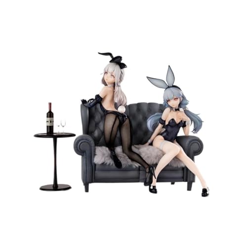 Nsfw Figur Ecchi Figur Anime Figur 1/7 Jinhua/Qiaoer Bunny Girl Süße Puppe Dekoration Modell Cartoon Spielzeug Figur Anime Girl Serie 23 cm/9 Zoll (mit Stuhl)(2pcs) von AnimaFg