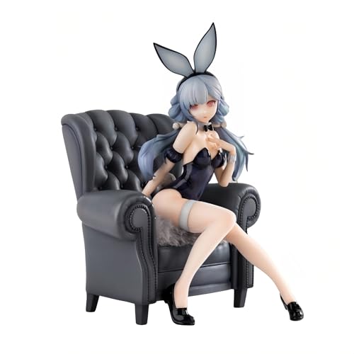 Nsfw Figur Ecchi Figur Anime Figur 1/7 Jinhua/Qiaoer Bunny Girl Süße Puppe Dekoration Modell Cartoon Spielzeug Figur Anime Girl Serie 23 cm/9 Zoll (mit Stuhl)(White) von AnimaFg