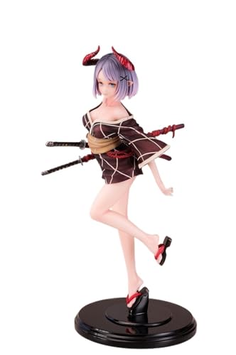 Nsfw Figure Ecchi Figure Anime Figure Original Character Short Hair Kimono-Horn Girl Cute Doll Decoration Model Cartoon Toy Figure Anime Girl Series 32cm/12.5in von AnimaFg