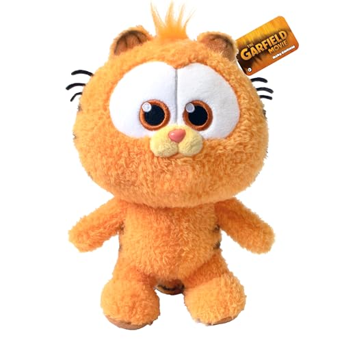 Animagic Baby Garfield Plüsch, Interaktives Plüschtier ab 2 Jahren, Kuscheliger Kater Garfield in Babyausführung für Kinder, Für Kinder Fan des berühmten schlafenden Katers von Animagic