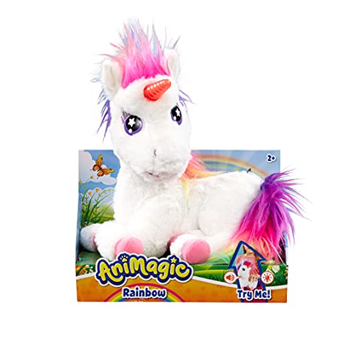 Animagic Rainbow My Glowing Unicorn, Kuscheltier ab 2 Jahren, Einhorn Plüschtier von Animagic