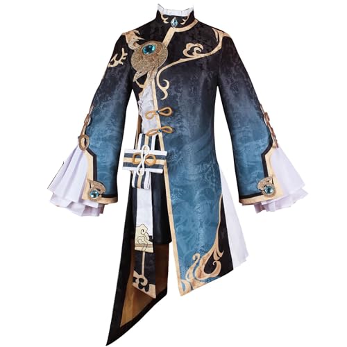 Animationart Game Genshin XingQiu Cosplay-Kostüm, Outfits, Halloween, Genshin Impact, Halloween-Party-Uniformen (Medium, Blau) von Animationart