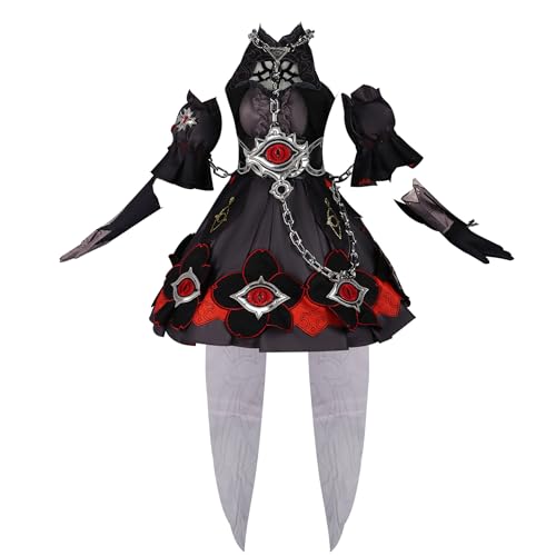 Animationart Seele Vollerei Cosplay Kostüm Spiel Honkai Star Rail 3 Uniform Halloween Party für Damen (Schwarz, Medium) von Animationart