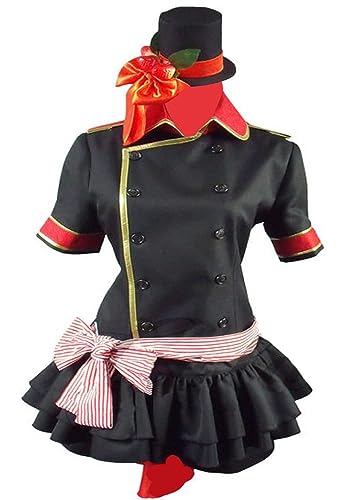 Anime Ciel Phantomhive Cosplay-Kleid, schwarz, für Damen, Halloween-Kostüm, Party, komplette Sets, Uniformen (Größe M, Schwarz) von Animationart