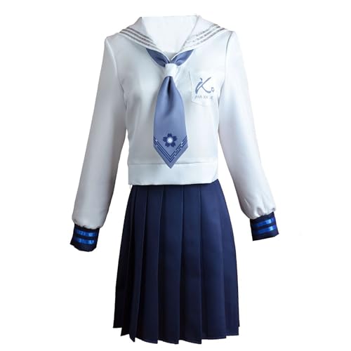 Anime Cos Kamisato Ayaka Cosplay Kostüm Outfits Halloween Weihnachten Uniform Anzüge Party-Set (XX-Large, Weiß) von Animationart