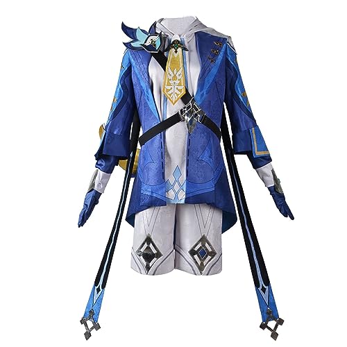 Anime Genshin Impact Mika Cosplay-Kostüm für Erwachsene, Karneval, Uniformen, Halloween, Party, Damen, Größe S, Blau von Animationart