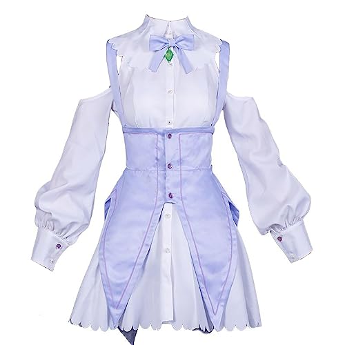 Anime Life In Another World Again Re Zero Starting Emilia Kostüm Uniform Cosplay Kleidung (Weiß, Größe S) von Animationart